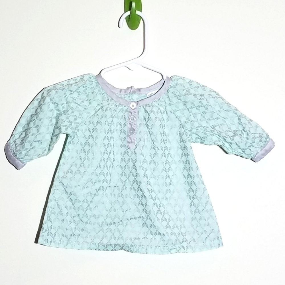 Carter's Green and Silver Shirt 3m